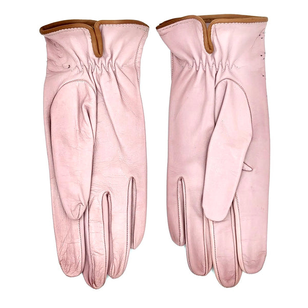 Unlined leather gloves - candy Pink