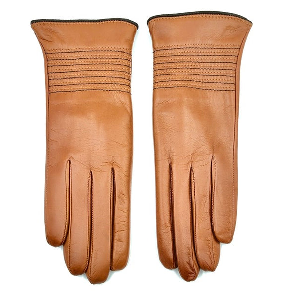 Cashmere lined leather gloves - Coloniale/Mocca