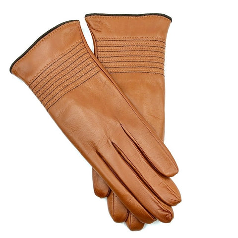 Cashmere lined leather gloves - Coloniale/Mocca