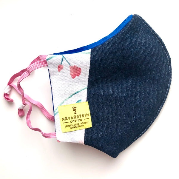 Eco friendly reversible face mask (4-layers) denim LADY