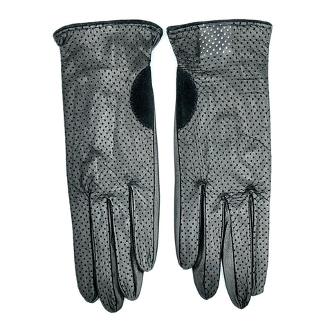 Unlined leather gloves - Black
