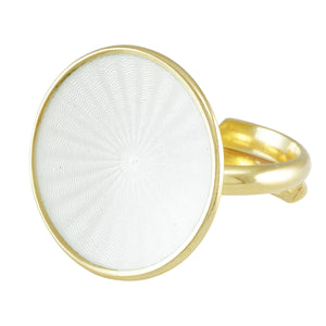 Flare ring (501-11) - forgyldt sølv, lys emalje